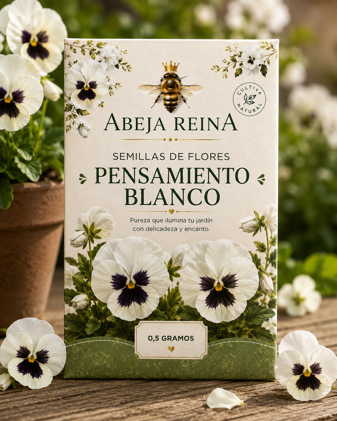 SEMILLAS DE FLOR - PENSAMIENTO BLANCO